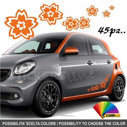 Kit adesivi fiori per auto - fiori,
