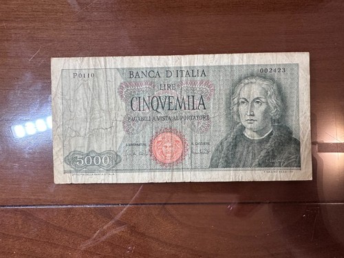 Banconota lire 5000 colombo - banconota, i