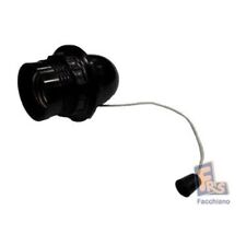 Portalampada E27 con Interruttore a Tirante e Ghiera di fissaggio per paralume