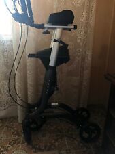  Girello Deambulatore Pieghevole 4 Ruote - Argento e nero 