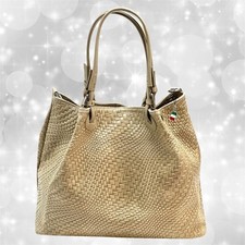 Tasche beige taupe Leder groß