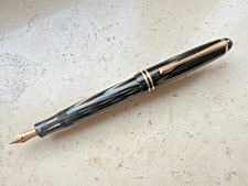 Penna stilografica ULTRARARE anni '50 Montblanc 242 grigia striata - pennino 14 K "EF" -