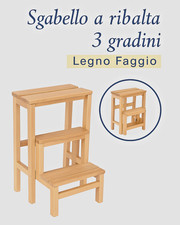 Sgabello legno faggio