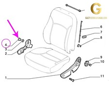 FIAT BRAVA MAREA TAPPO BILATERALE RIVESTIMENTO SEDILE ANTERIORE 127334636