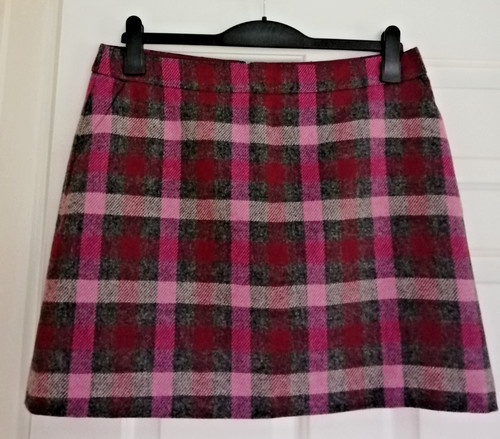 Mini gonna corta tweed inglese