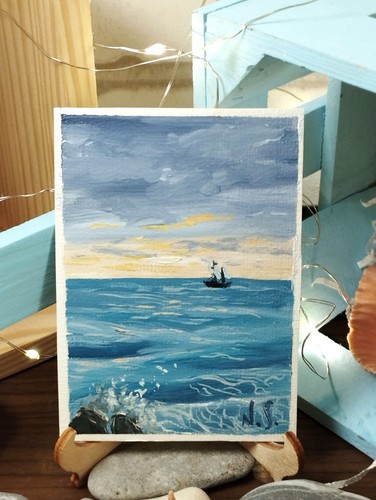 Dipinto olio originale aceo - ad,