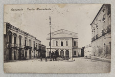 cartolina foggia cerignola teatro mercadante animata viaggiata 1909 formato picc