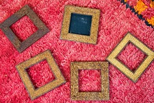 set 5 cornici indiane in white