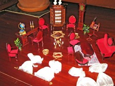 Doll's House/Salotto In legno " In Stile" Per Casette Delle Bambole (pz. 38)