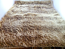 COPERTA DA LANCIO FIENILE IN CERAMICA OMBRE MARRONE MARRONE PELLICCIA SINTETICA MORBIDO PELUCHE 50X60