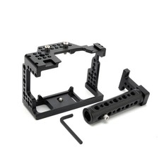 Gabbia per fotocamera Andoer con manico superiore e supporto a slitta fredda per Sony A7II, A7III, A7SII
