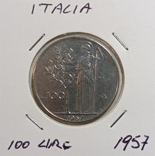 Italia 100 lire, 1957  -  km