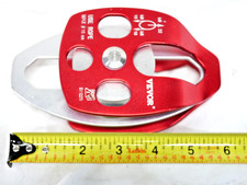 Sistema di pulegge VEVOR Twin Sheave Block 7700Lb per corda da sartiame 1/2" -Singolo