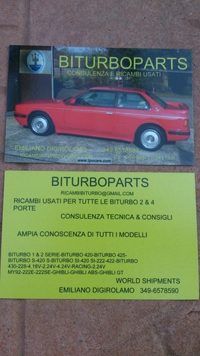 Biturbo parts ricambi usati - ,