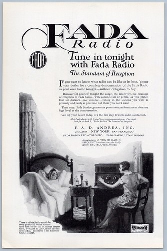 Radio fada 1925 pubblicità - radio,