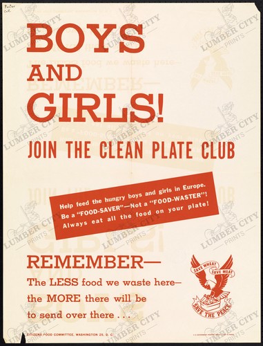 Clean plate club 1947 vintage - clean,