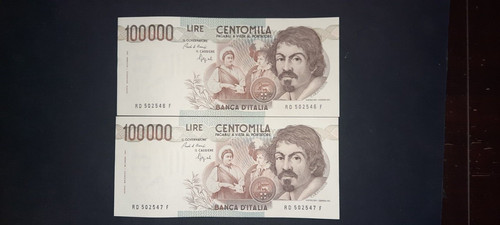 100000 lire caravaggio - , 1°