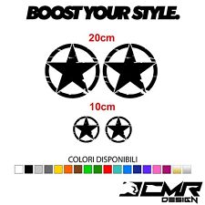 4 Adesivi Fuoristrada Jeep Renegade Wrangler Stella Militare US ARMY Laterali