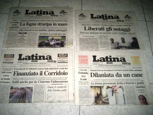 Vecchi giornali latina oggi - latina,
