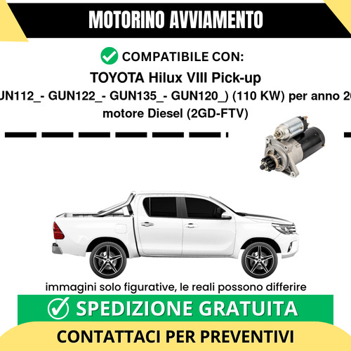 Motorino avviamento toyota - motorino,