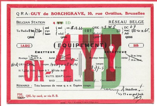 Qsl radio on4id - qsl,