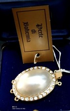 Chiusura vintage bijoux oro perla Bohemia fermatura susta fermaglio collana