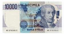 10000 LIRE ALESSANDRO VOLTA