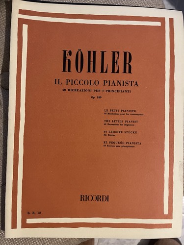 Kohler studi per pianoforte - -,