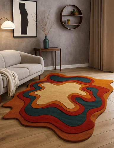 Tappeto design trapuntato a - trapuntato,