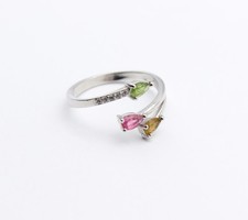 Turmalina Anello IN 925