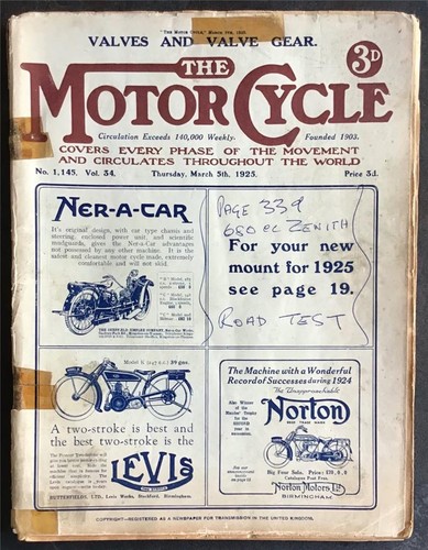 The motor cycle magazine mar - motor,