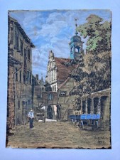 Gouache Strada Con Persona