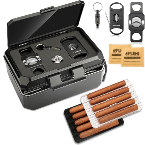 Travel humidor box - and, cigar