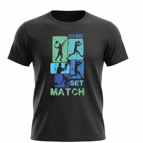 Maglietta nera tennis - maglietta,