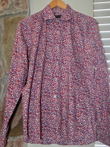 Camicia micro floreale slim