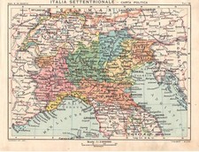 Carta geografica antica ITALIA
