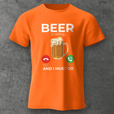 T-shirt uomo birra che chiama