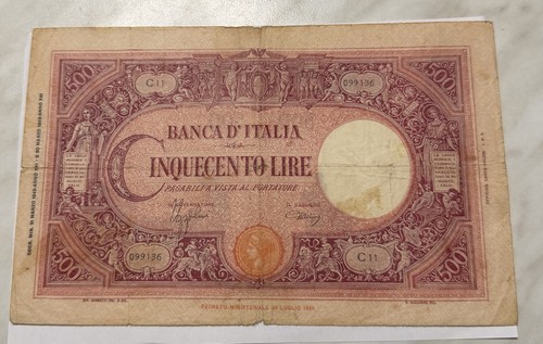 Banconota 500 lire grande - lire, c