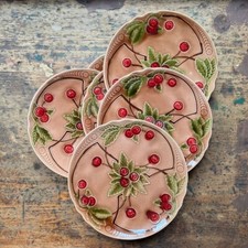 set di piatti barbotine primi 900 Villeroy & Boch Schramberg periodo Art Nouveau