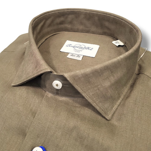 Camicia uomo 100 lino slim - 100%,
