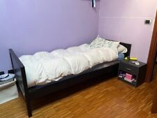 letto singolo in legno wengè con rete usato poco!