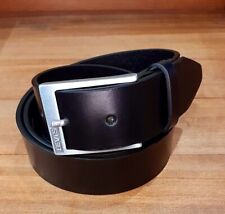 Cintura Belt pelle Levi's Levis uomo man leather nera black fibbia metallo