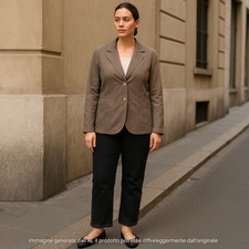 Max Mara Giubbino Da Donna Verde Cotone Lino Giubbotto Giacca Taglia 48 2xl Xxl