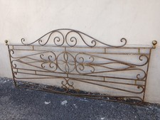 TESTATA LETTO FERRO BATTUTO ANTICA FINE '800 EMILIA - PESANTE  CHIODI RIBATTUTI
