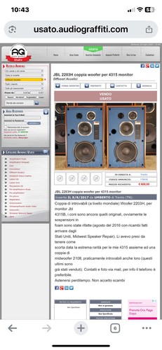 Woofer jbl 2203 - jbl, h