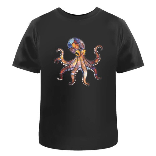 Shirt unisex polpo di vetro - t-shirt, 'polpo