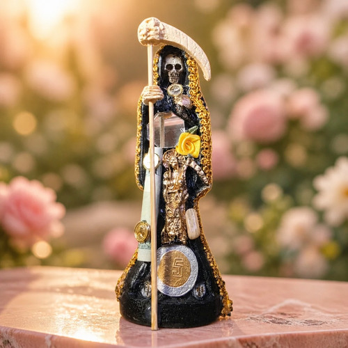 Santa muerte vestida negro - santa,