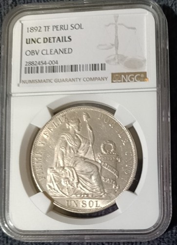 1892 perù sol ngc - tf,