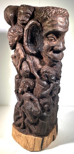 Statua scultura legno ebano