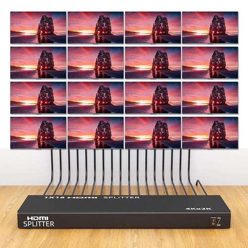 1x16 hdmi sdoppiatore - 4k,